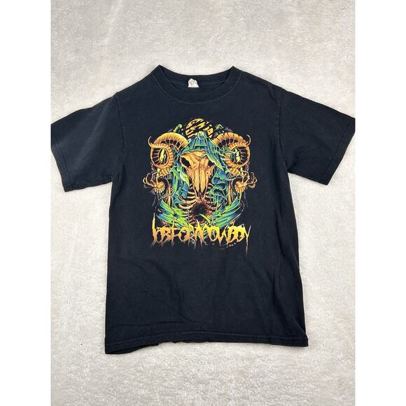 Vintage Job For A Cowboy T-Shirt Small Black 2000s Metalcore Band Rare Hot Topic - Picture 2 of 8